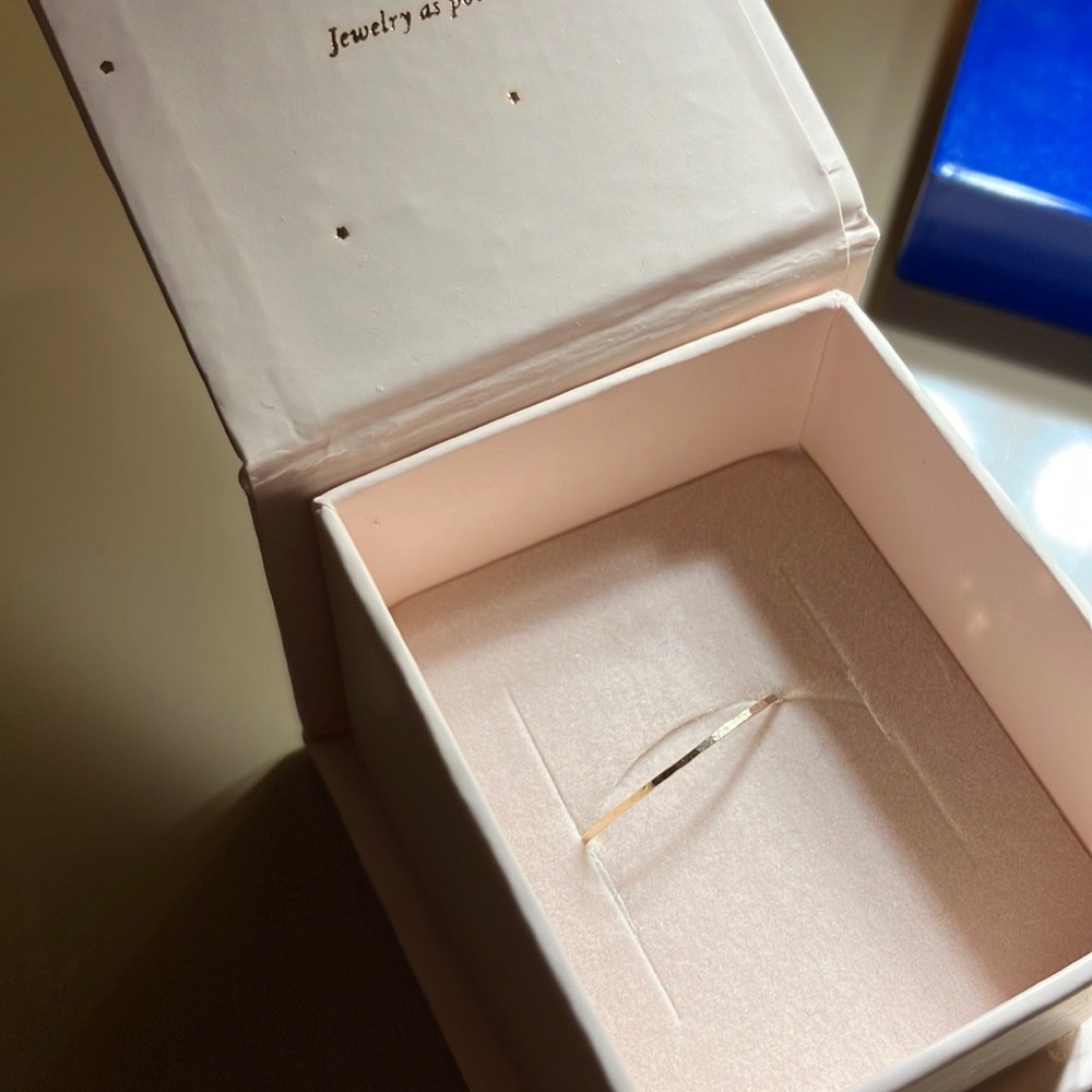 SOLD Solid 14K yellow gold threadbare ring catbird NYC